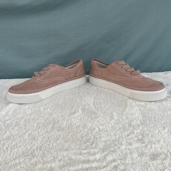 NWOT ALLSAINTS Women Milla Platform Sneaker Leather Suede Dusky Pink Sz 8 /EU 41 - Picture 3 of 10